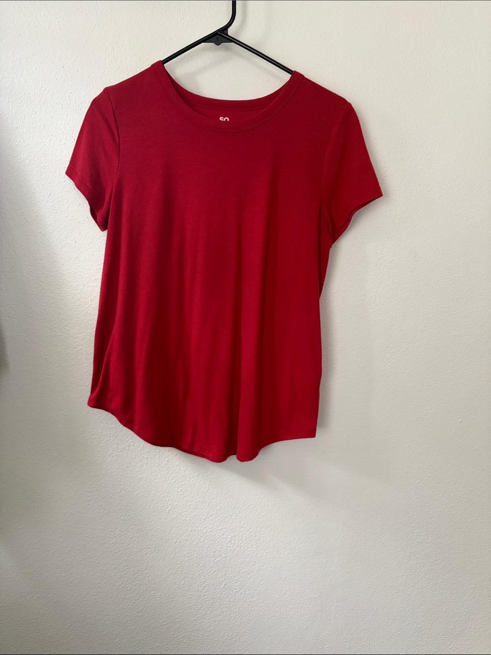 SO Red Crewneck Top